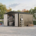 Garvee 10x10 FT Outdoor Storage Shed–Sloping Roof, Double Lockable Door by Garvee