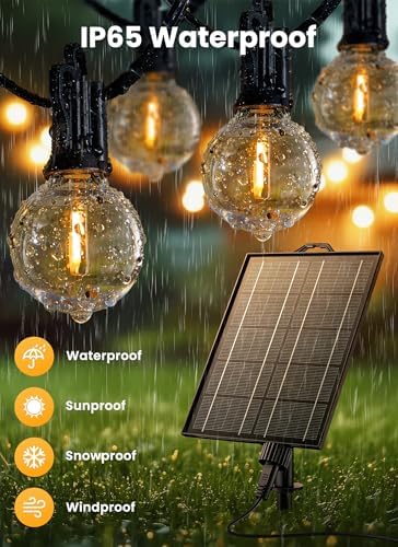 Brightown 108FT 52LED Solar String Lights Outdoor with Remote & USB Port - Image 3