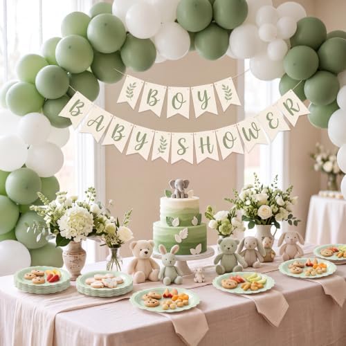 NatNarr 30 Pk Appetizer Cake Cockatil Plates 7" Scalloped Sage Green Plates - Image 6