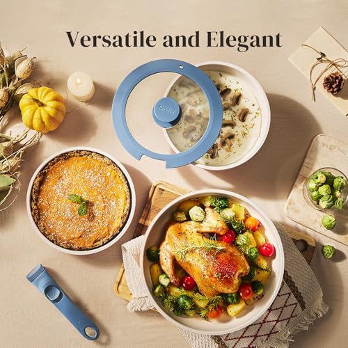 Redchef Ceramic Cookware Set 16 Pcs, Removable Nonstick Pots and Pans Set - Image 2