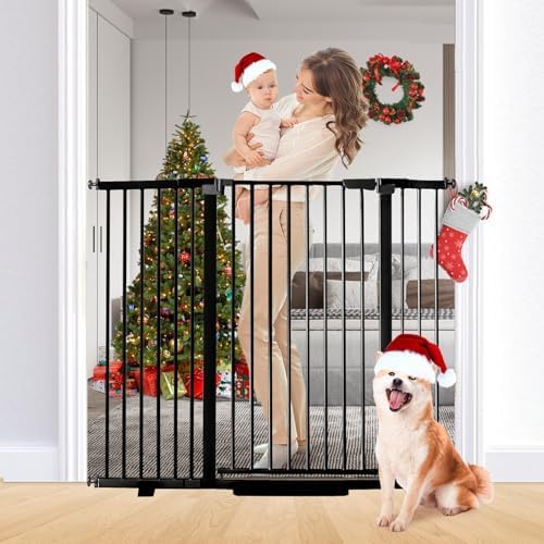 Rgqphantom 41" Tall Safety Pet Gate,Adjustable 29.92"-57.48" Wide(Black) by RGQPHANTOM