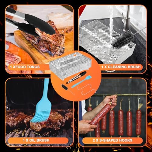 5" x 8" Pellet Smoker Tray, 12 Hours Billowing Maze Smoker Box - Image 4