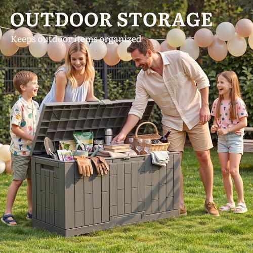 YITAHOME 60 Gallon Outdoor Storage Box w/Slide-Locking Lid - Image 6