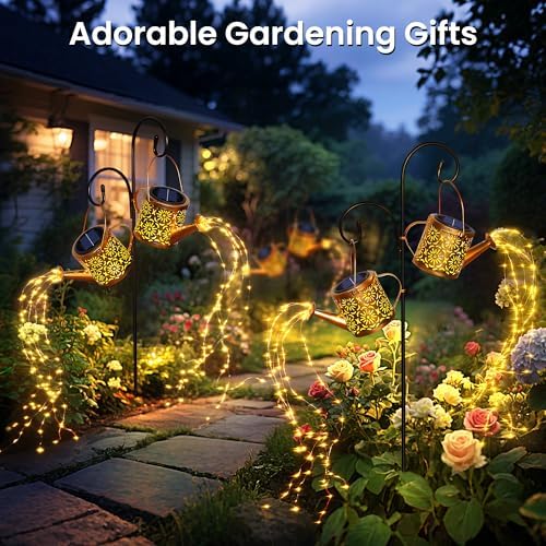 Solar Garden Lights Outdoor Decoration Flower Solar Watering Can Light - Image 7