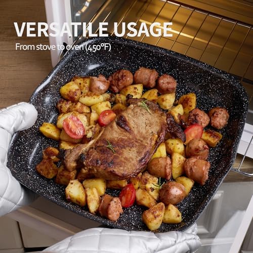 BECIGAR 24pcs Ceramic Pots and Pans Set, Nonstick Detachable Handle Cookware, Induction Kitchen Cooking Set with Removable Handle,include Frying Pans & Saucepans Oven Safe (Black) - Image 5