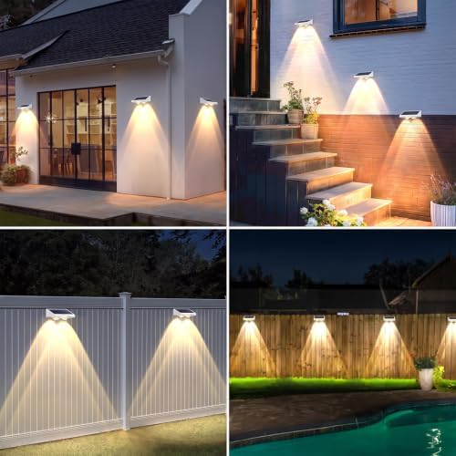 Brightever Solar Fence Lights Outdoor White 8-Pack, 3000K/5000K/6500K - Image 7