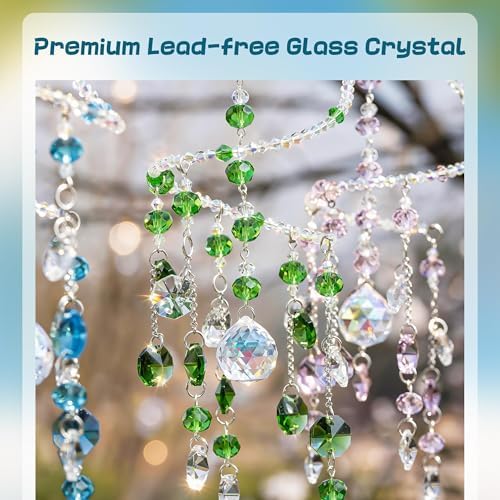 3 Pcs Crystal Suncatchers Wind Chimes, Spiral Sun Catchers Indoor Window - Image 4