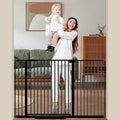 DEARBB Extra Wide Baby Gate Ultra Narrow Spacing 30.11-77.36" Pressure Mounted Double Lock Swing Auto Close Walk Through Metal Safety Pet Gate for Stairs and House Doorway Kitchen by DEARBB