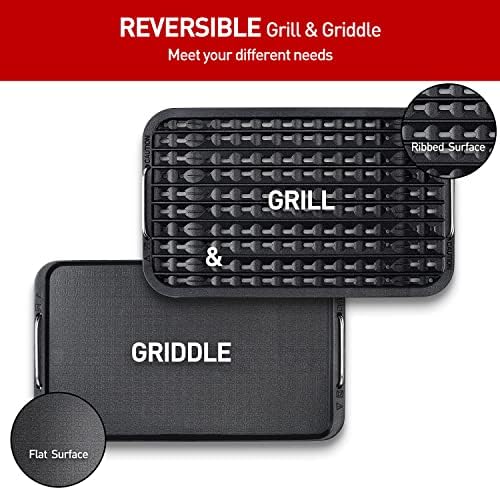 Indoor Grill, Techwood 1500W Smokeless Electric Grill with 2 in1 Nonstick Grill/Griddle Plates, Portable Korean BBQ Grill with 6-Level Control, Glass Lid, Dishwasher Safe, Double Plates, Gray - Image 4