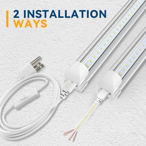 JESLED 8FT LED Shop Light 100W 15000LM ETL 10 Pack - Image 5