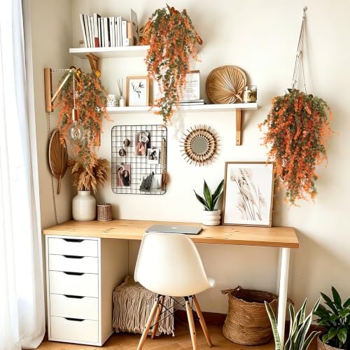 RECUTMS Fake Fall Monkey Plants 3Pcs Artificial Hanging Eucalyptus Vine - Image 5
