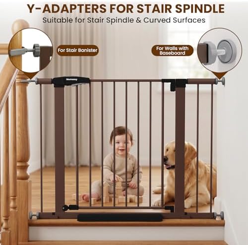 Baby Gate for Stairs, 29.7-40.6" Adjustable Dog Gate Indoor, No Drilling - Image 5