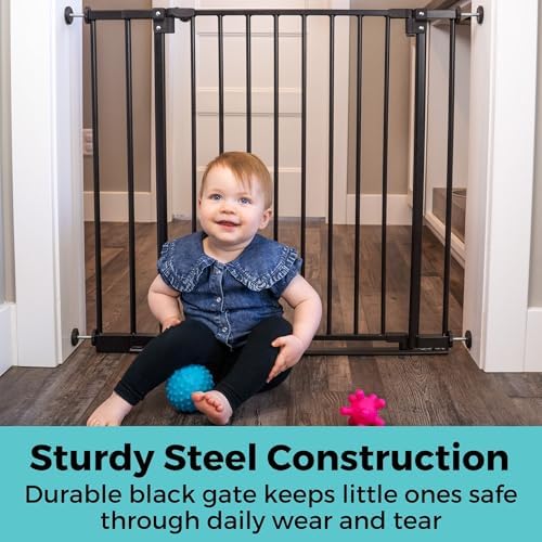 Toddleroo StepSafe Auto-Close Baby Gate; 29-38" Wide, 30" Tall, Black - Image 4