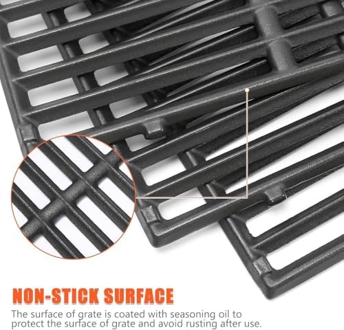 QuliMetal 18.7 Inch Cast Iron Grill Grates for Weber Genesis II 400 Series - Image 3