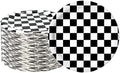 40 Pcs Black & White Checkered Party Supplies - Racing Themed Paper Plates, 7" Dessert Plates for Kids Sports Themed Race Car Birthday Party Decorations by HSPAIDYP