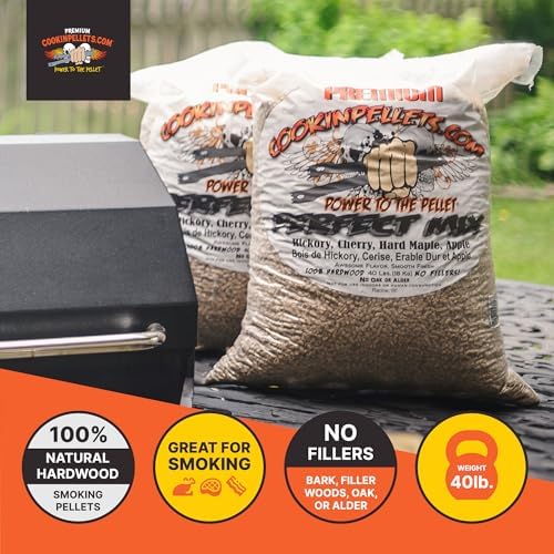 CookinPellets Perfect Mix Natural Hardwood Hickory, Cherry, Hard Maple, and Apple BBQ Grill Wood Pellets for Pellet Grill and Pellet Smoker, 40 Lb Bag - Image 2