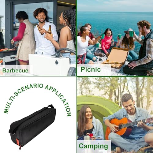 Grill Tool Organizer, BBQ Tool Storage Bag - 20" Heavy-Duty Storage Bag Waterproof 600D Oxford, Folding Design Gift for Camping, Tailgates, Outdoor BBQ Parties (20" Lx6 Wx5 H) - Image 6