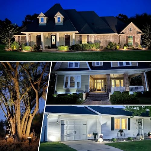 AUDERWIN Solar Spot Lights Outdoor Waterproof, 3 Packs, Warm White - Image 7