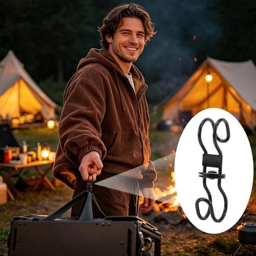 S Shaped Hooks 360 Degree Rotating Metal Heavy Duty Utensil Holder - Image 2