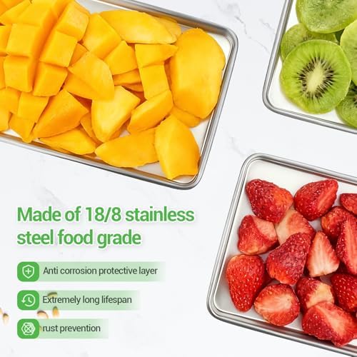 Metal Trays for Harvest Right Freeze Dryer, Large Freeze Dryer Trays Set of 2, Easy to Demold, Corrosion-resistant, Compatible with Harvest Right Large Trays, 2-year warranty - Image 3