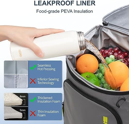 SPARTER Backpack Cooler Insulated 33/49 Can Leakproof Waterproof Bag Beach - Image 3