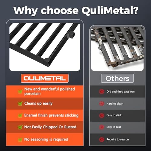 QuliMetal 18.7 Inch Cast Iron Grill Grates for Weber Genesis II 400 Series - Image 4