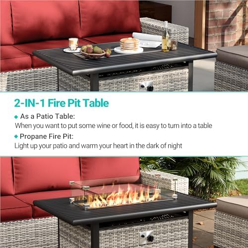 Outdoor Patio Furniture Set PE Wicker Rattan Outdoor Sectional Sofa - Image 6