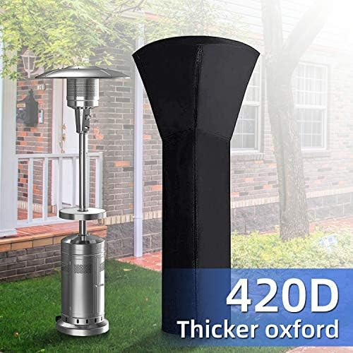 ANSTROUT 420D Patio Heater Cover, Waterproof with Zipper, Outdoor Propane Heater Cover for Any Season, Large Size: 89"H x 33"Dx19"B (Black) - Image 3