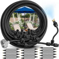 CARPATHEN Misters for Outside Patio with Flexible Rod Nozzles, 75 ft, Black by Carpathen-ExpertIrrigationsforNourishingGardens