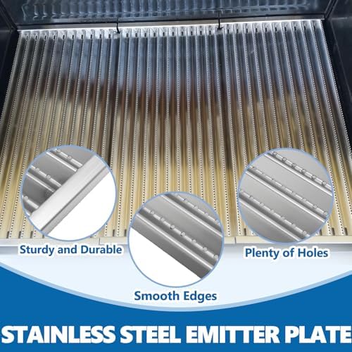 Emitter Plate & Grill Grate 463242516 for Charbroil Commercial Infrared 3 Burner Grills 463242515 466242515 463243016 463367016 466242516 463342620 463346017, Charbroil G474-0017-W1 G466-2400-W1 Parts - Image 6