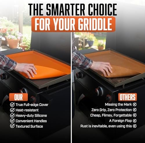 17" Silicone Griddle Mat for Blackstone, Heavy Duty Food Grade Silicone Griddle Cover, BBQ Shield Against Rust, Grease & Dirt, All-Season Protection - Image 3