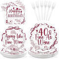 96Pcs Aging Like Fine Wine 40th Birthday Party Decorations Serves 24 by Greencian