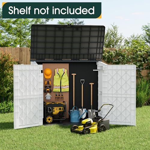 NUNU LAB Outdoor Storage Cabinet 36 Cu.Ft Garden Storage Shed Waterproof Lockable for Garden Hoses, Generator, and Lawn Mower - Image 5