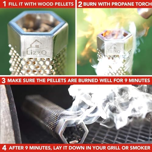LIZZQ Premium Pellet Smoker Tube 12" (Set of 2) 5 Hours of Billowing Smoke - Image 2
