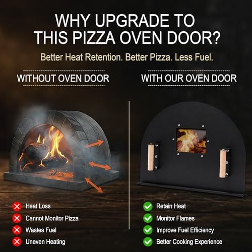 25x20 Inch Pizza Oven Door, Heavy Duty Metal Brick Oven Door - Image 3