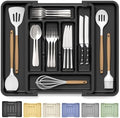 Caperci Large Silverware Organizer Tray for Kitchen Drawer Utensils Thicker by Caperci