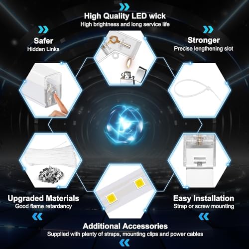 FERUERW Hexagon Garage Lights 11 Hex Grid, 3 Color Temperature - Image 3