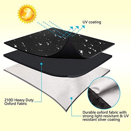 Waterproof Grill Cover for Cuisinart CCG190RB Portable Charcoal,Waterproof Grill Cover for Weber 10020 Smokey Joe 14-Inch Portable Grill Windproof Snow Dust Protection - Image 3