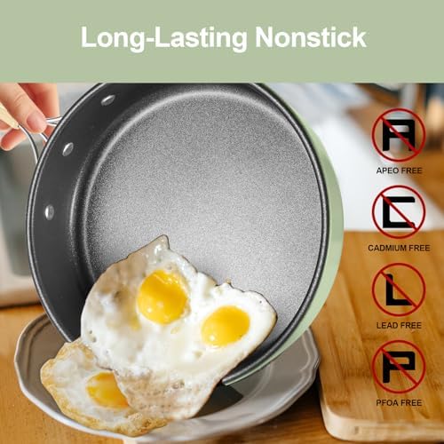 Odoland 19pcs Camping Cookware Mess Kit, Non-Stick Pot Pan Kettle Set for 2 - Image 4