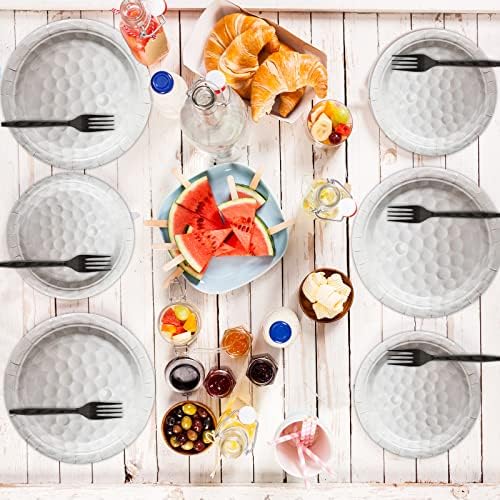 gisgfim 48 Pcs Golf Birthday Plates Supplies Paper Golf Party Decorations Sports Theme Dessert Dinner Plates Disposable Golf Party Favors Decoration for Boy birthday party Baby Shower - Image 4