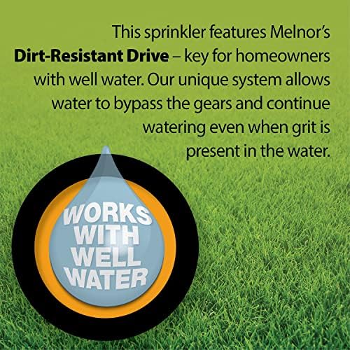 Melnor 65165AMZ XT Turbo Oscillating Sprinkler, 4,500 sq. ft., Quick Connect Bundle, 2-Way Adjustable, Black, Yellow - Image 4