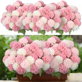 XunYee 12 Pcs Pink Artificial Flowers for Outdoor Silk Chrysanthemums by XunYee