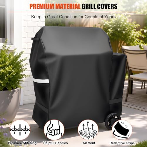 Grill Cover Compatible for Weber Searwood 600 Pellet Smoker Grill - Image 5