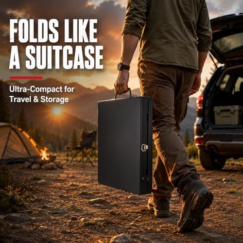 Portable BBQ Charcoal Camping Grill: Tabletop Folding Barbecue Grills - Image 3