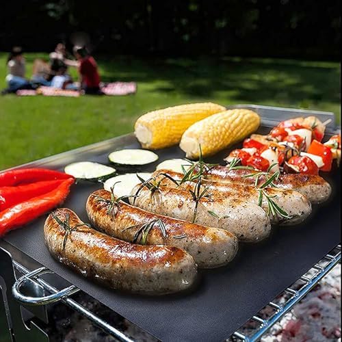 Grill Pad, 4 Pcs 15.7 Inch x 13 Inch Teflon Reusable Non-stick Barbecue Mat for Outdoor Grilling BBQ (4) - Image 5