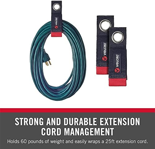 VELCRO Brand Easy Hang Extension Cord Organizer Holder, 10", Holds 60 lbs - Image 2