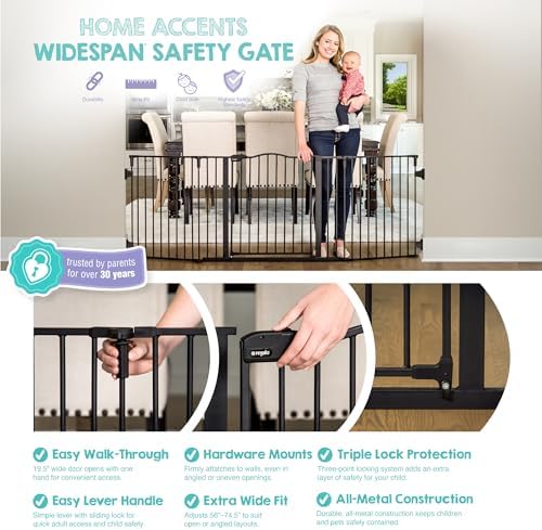 Regalo Safety 56"-74.5" Super Wide Configurable Baby Gate - Image 3