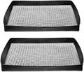 Kamehame Grill Basket Pack of 2 Non-stick Mesh Tray for Grilling & Baking, Black Heat-Resistant Grilling Mats for Outdoor Barbecue, Crispy Basket, Meat Vegetable Grill Mesh by Kamehame