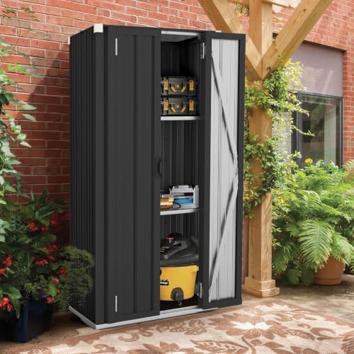 AECOJOY Outdoor Storage Cabinet Waterproof, 70" Vertical Tall with Base by AECOJOY