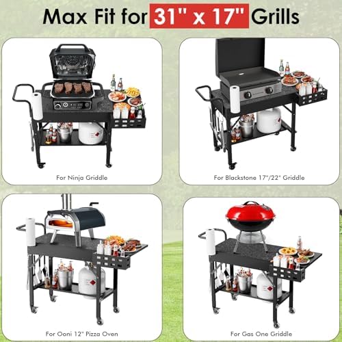 Leteuke Grill Cart for Blackstone Griddle, Portable Outdoor Grill Table - Image 2